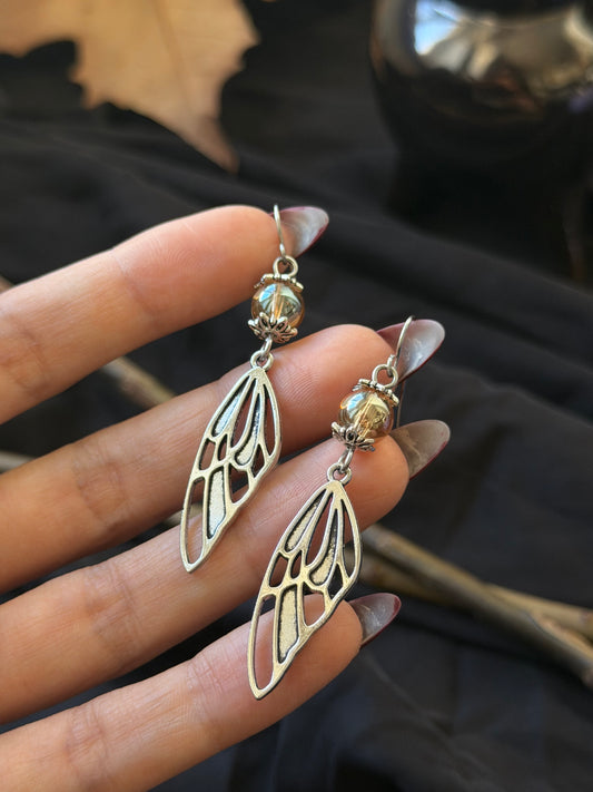 Autumn Fae Wing Earrings