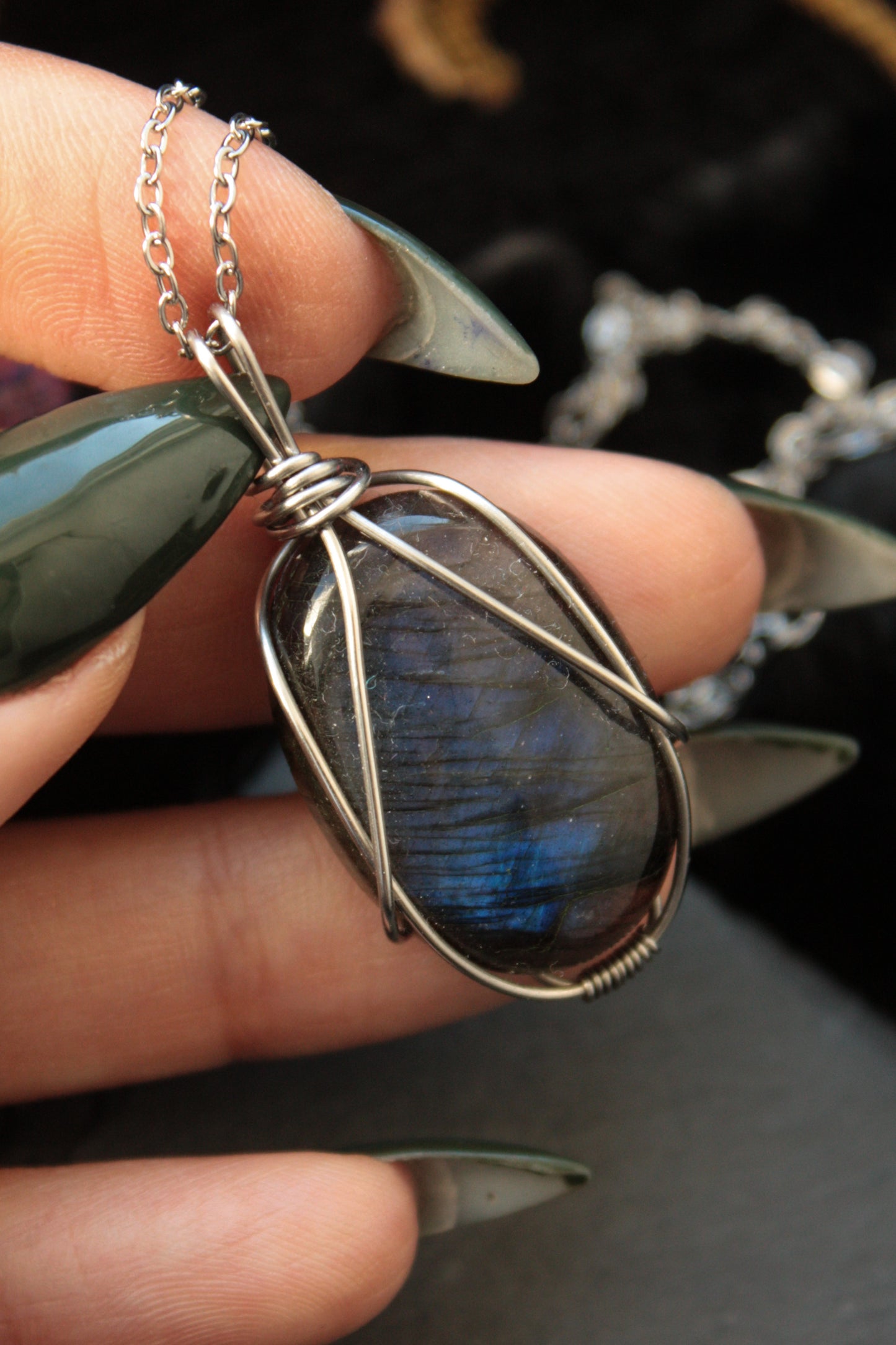 Deep Blue Labradorite Pendant