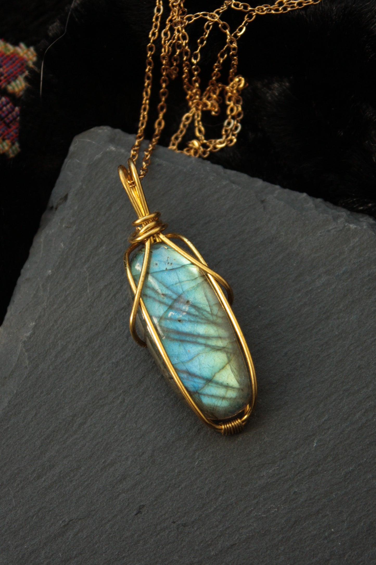 Light Blue Labradorite Pendant