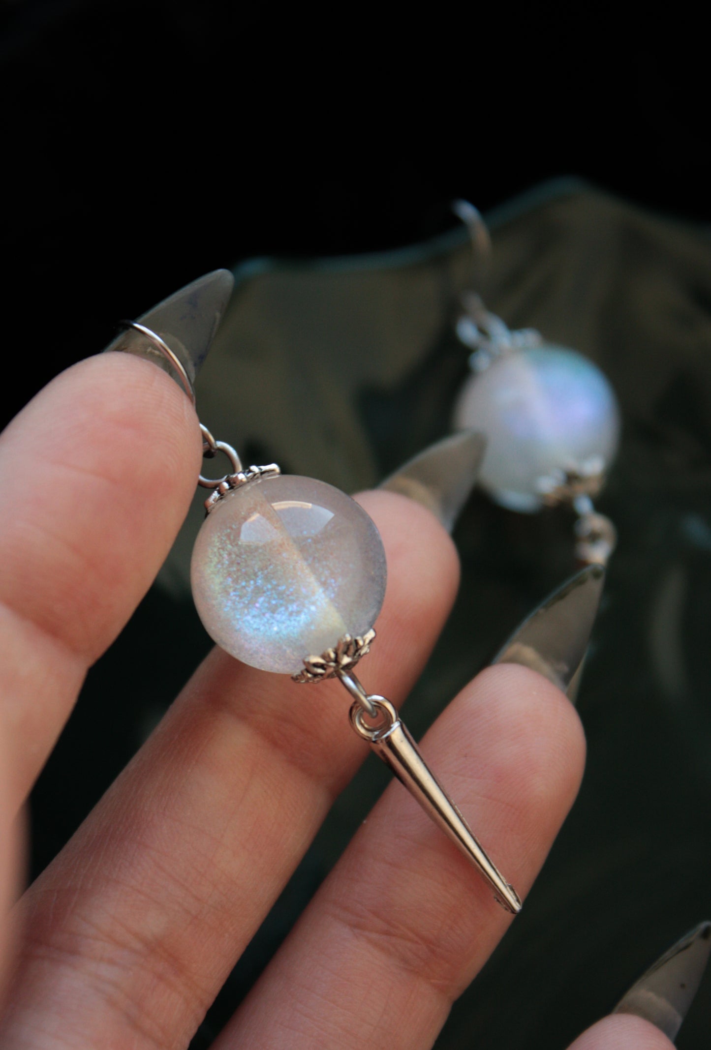 White Gallaxy Earrings