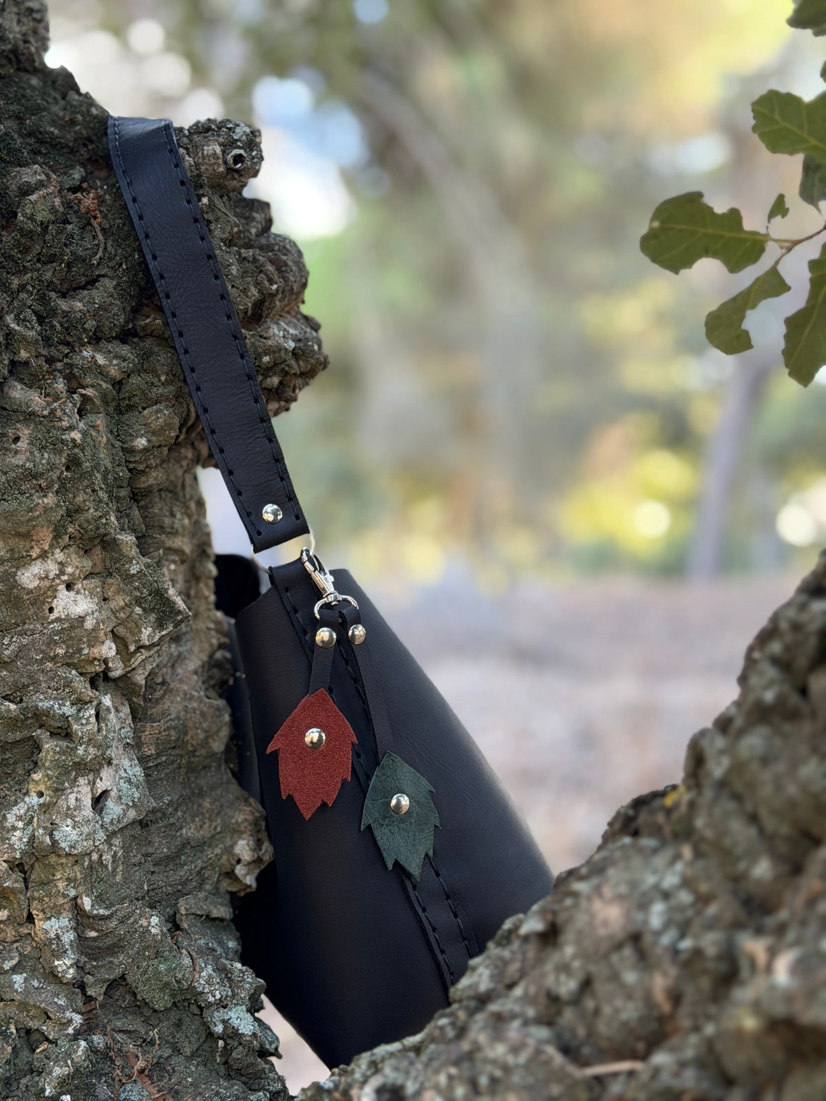 The Rowan Leather Bag — Midnight Black