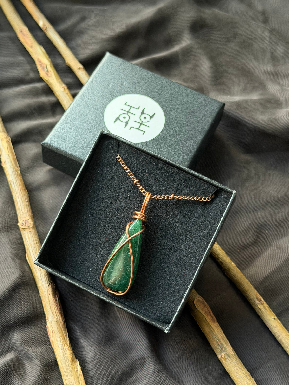 Forest Growth — Green Aventurine Pendant