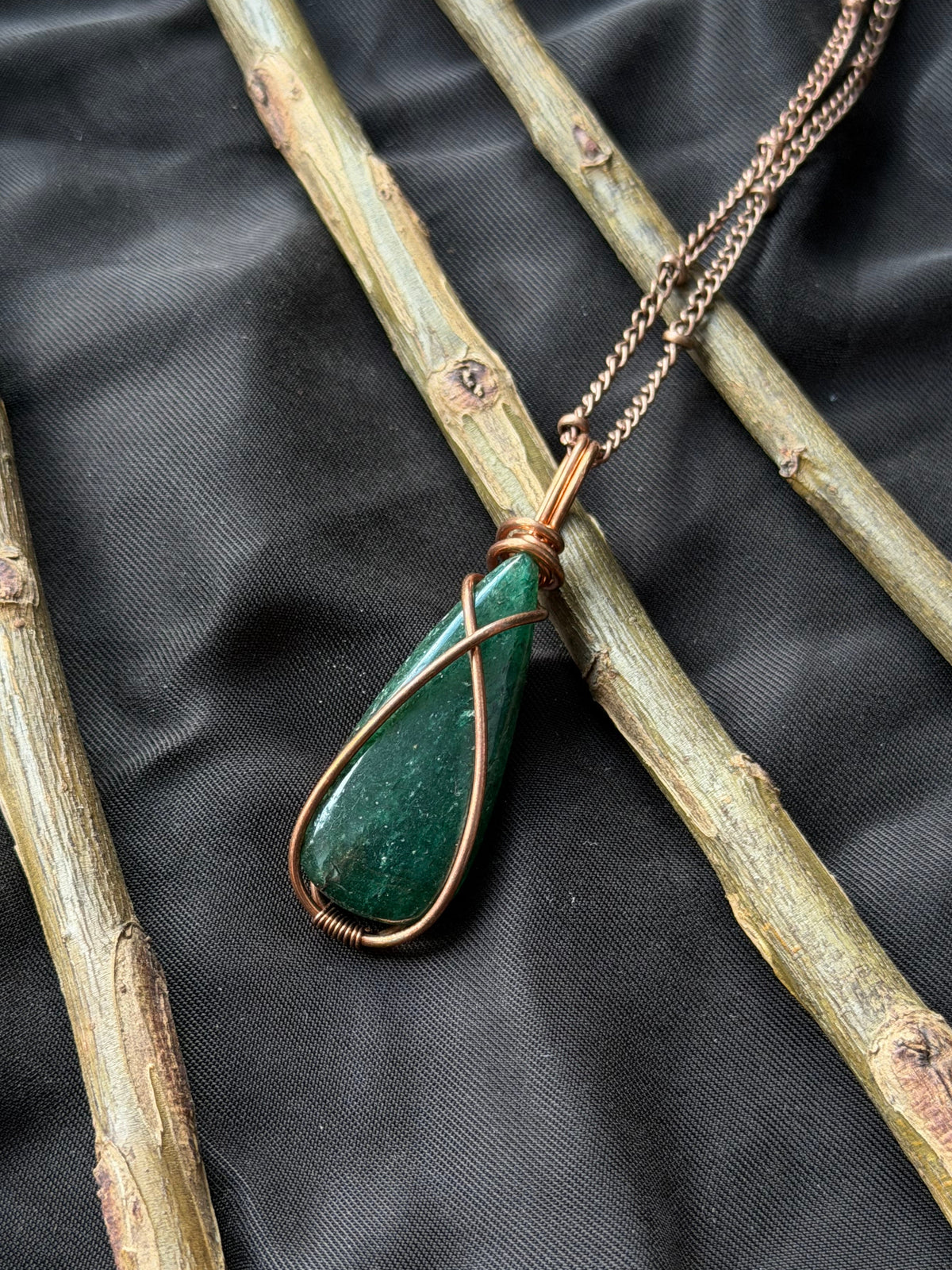 Forest Growth — Green Aventurine Pendant