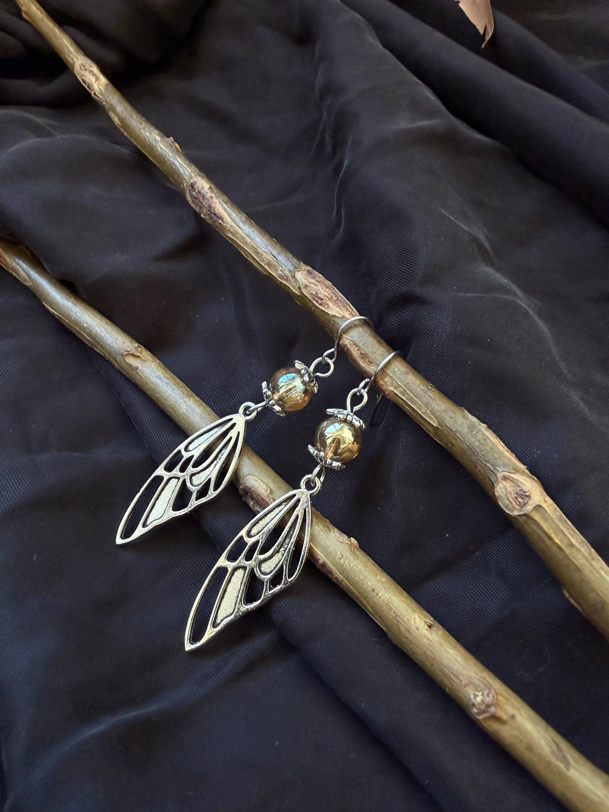 Autumn Fae Wing Earrings