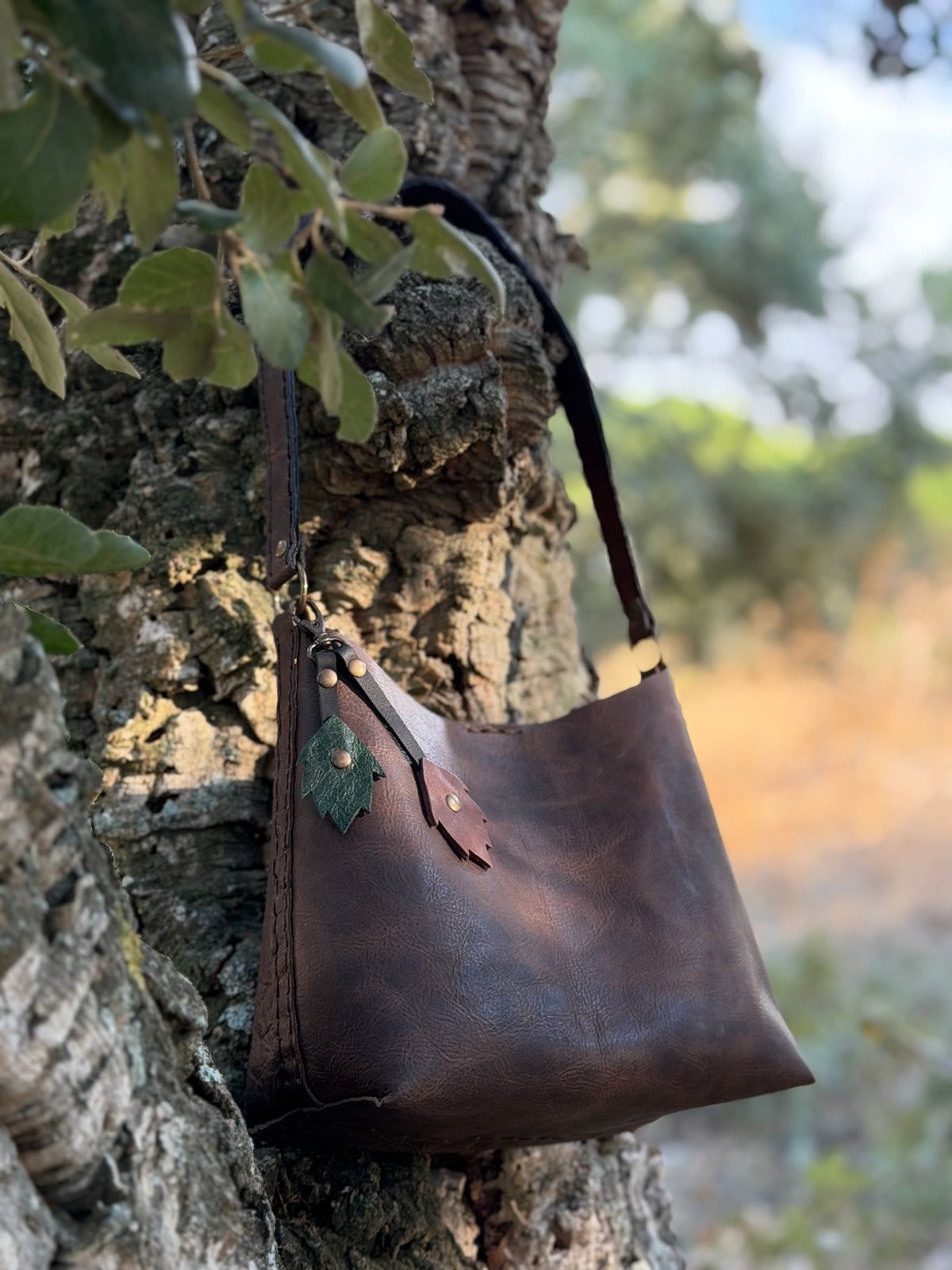 The Rowan Leather Bag — Dark Oak
