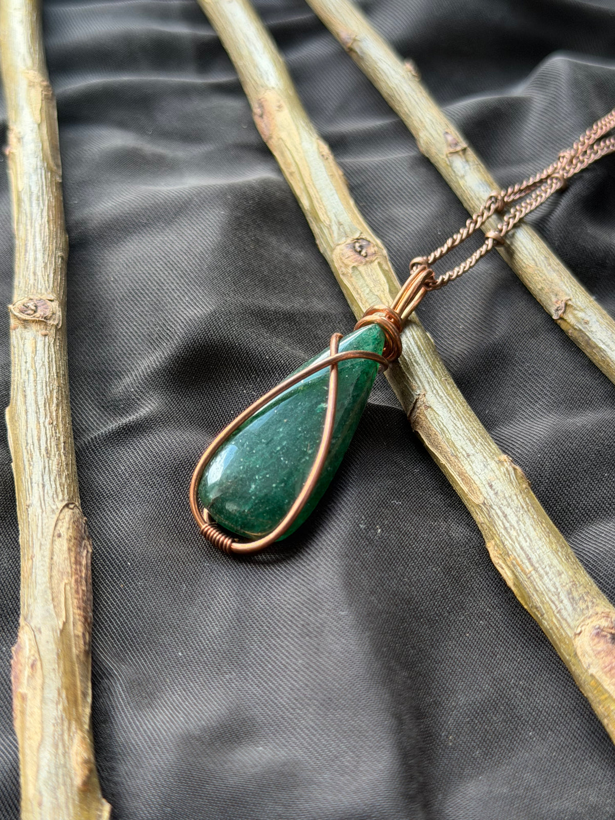 Forest Growth — Green Aventurine Pendant