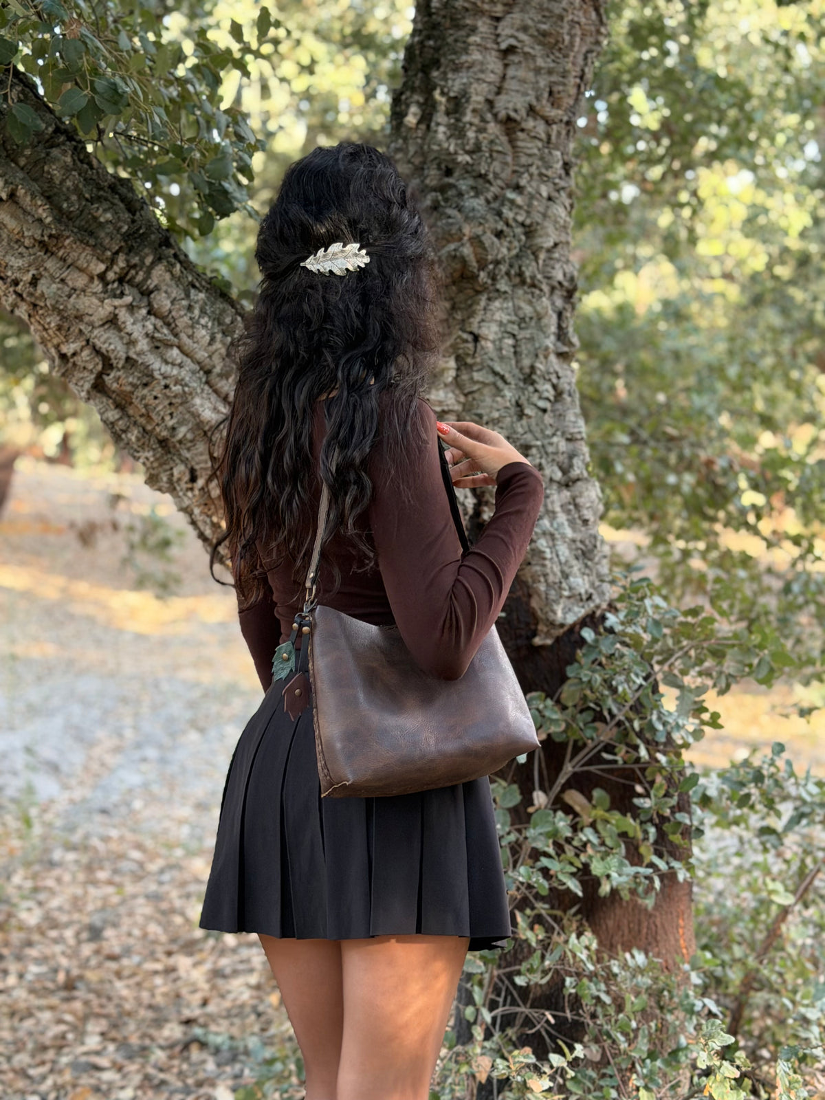 The Rowan Leather Bag — Dark Oak