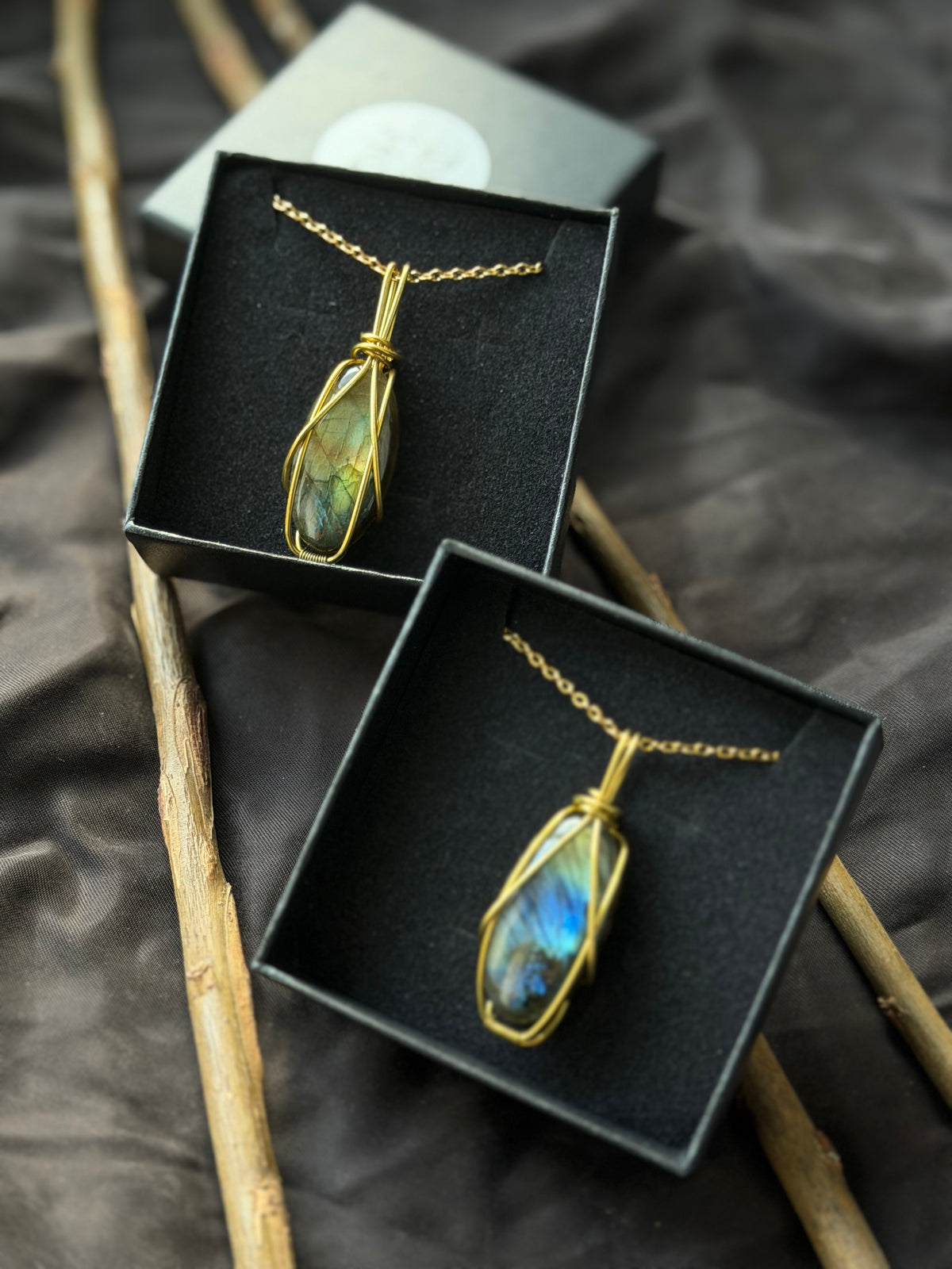 Changing Light — Labradorite Pendants