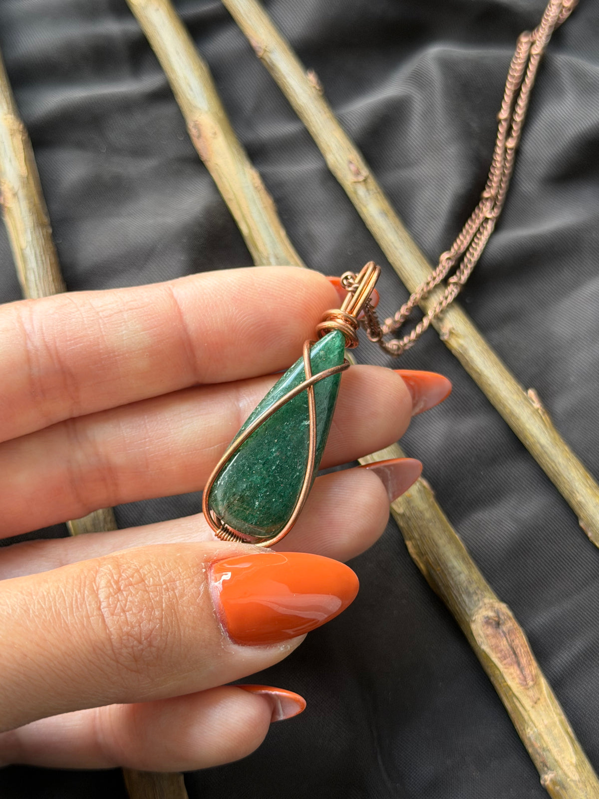 Forest Growth — Green Aventurine Pendant