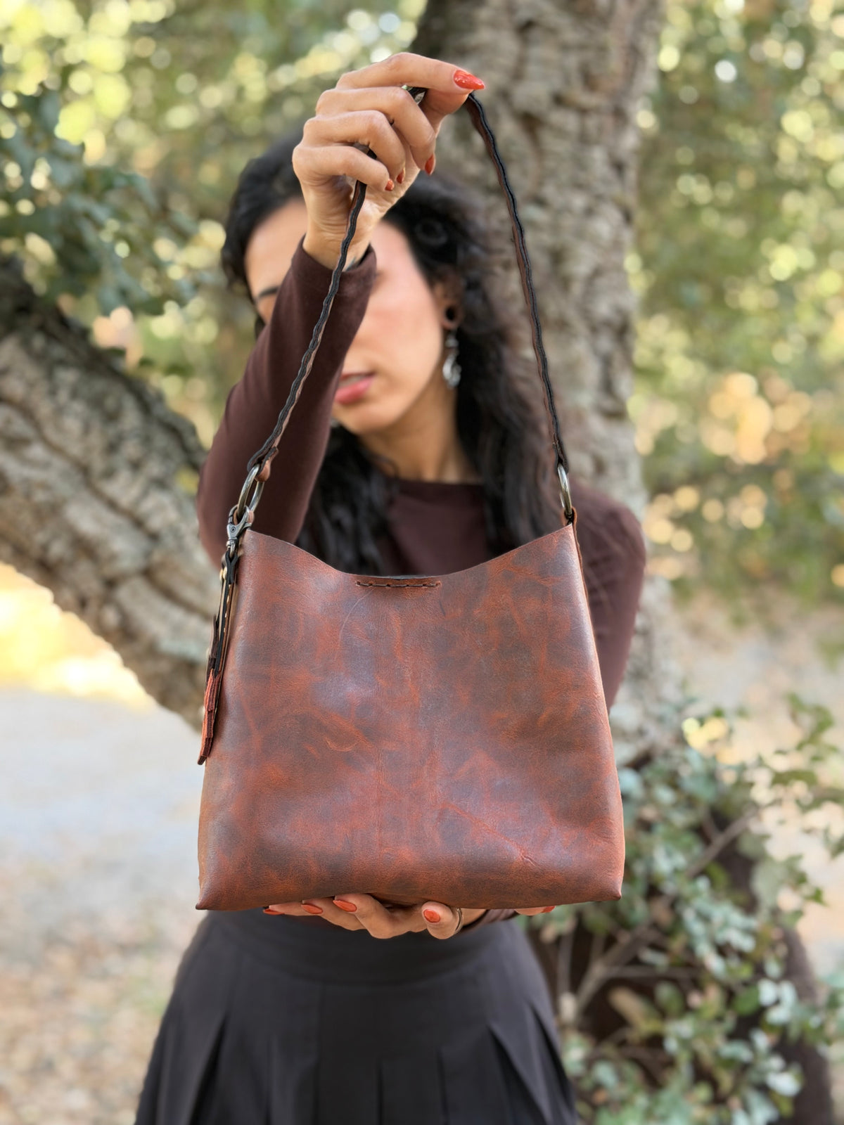 The Rowan Leather Bag — Autumn Chestnut