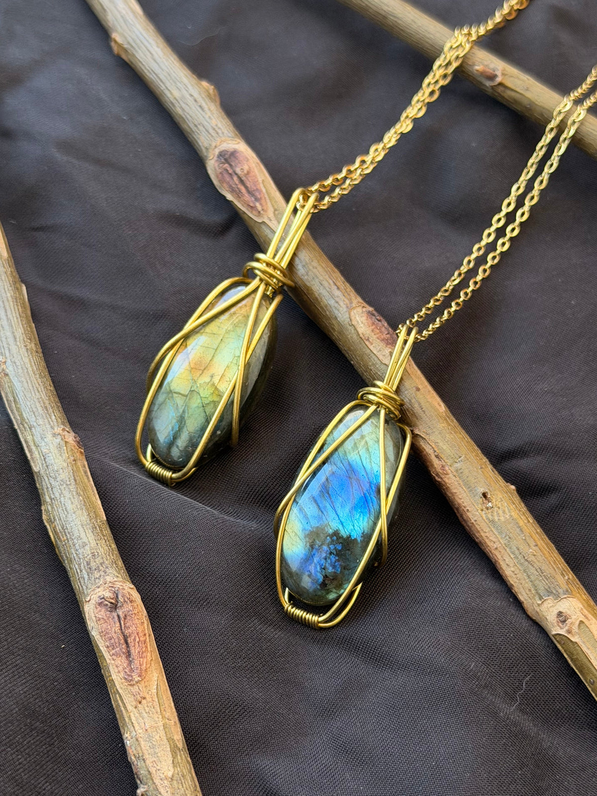 Changing Light — Labradorite Pendants
