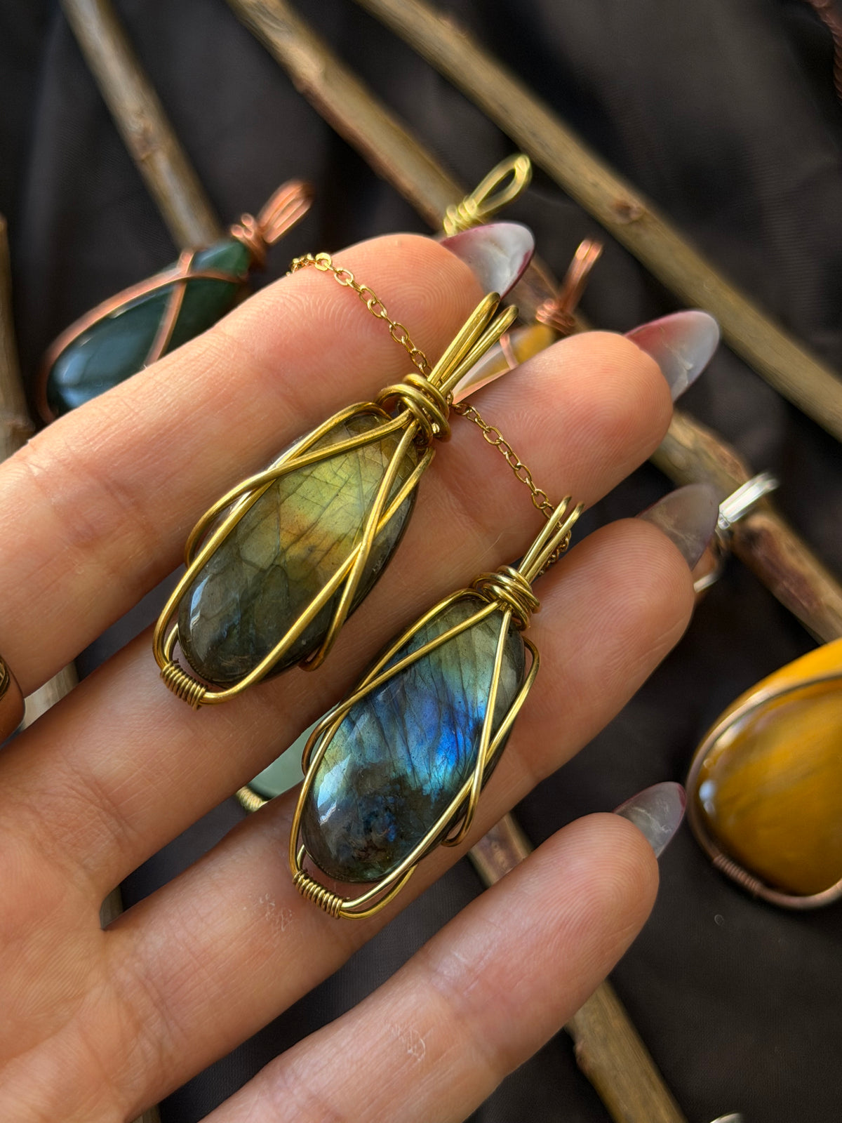 Changing Light — Labradorite Pendants