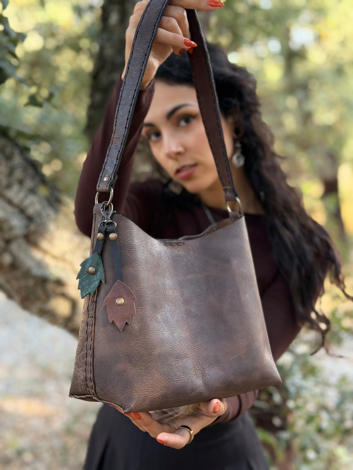 The Rowan Leather Bag — Dark Oak