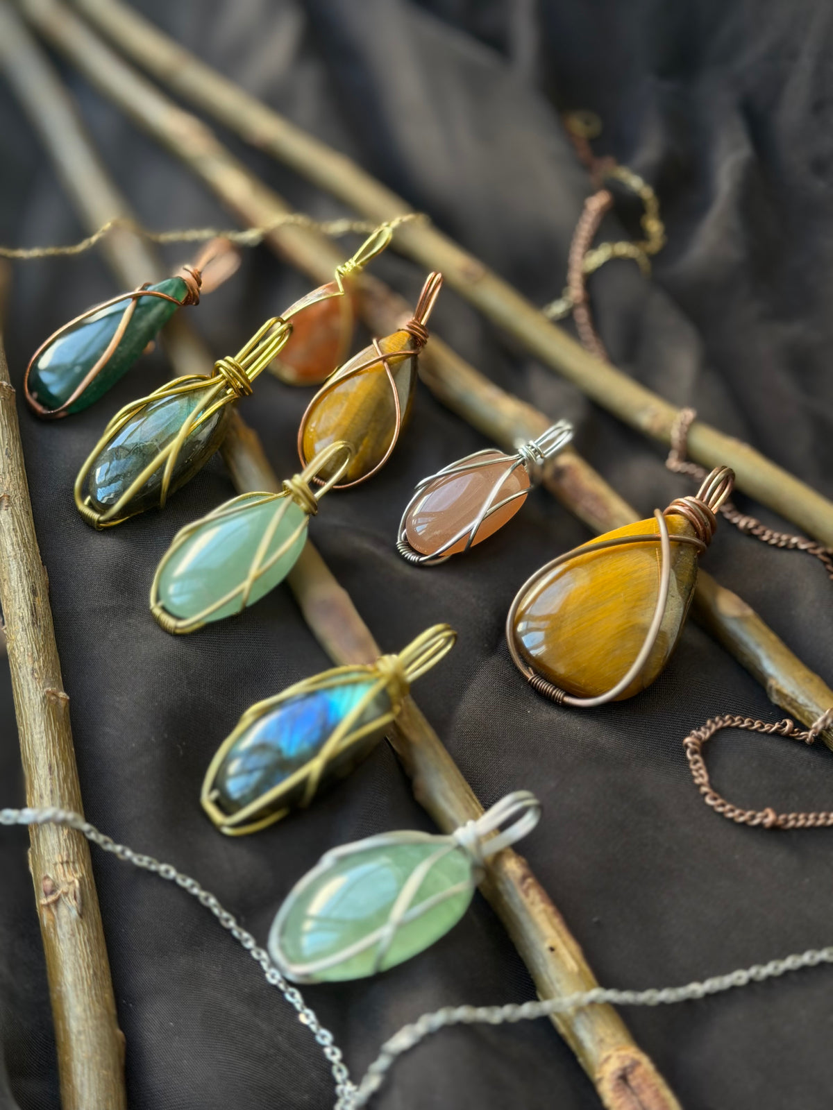 Golden Courage — Tiger's Eye Pendants