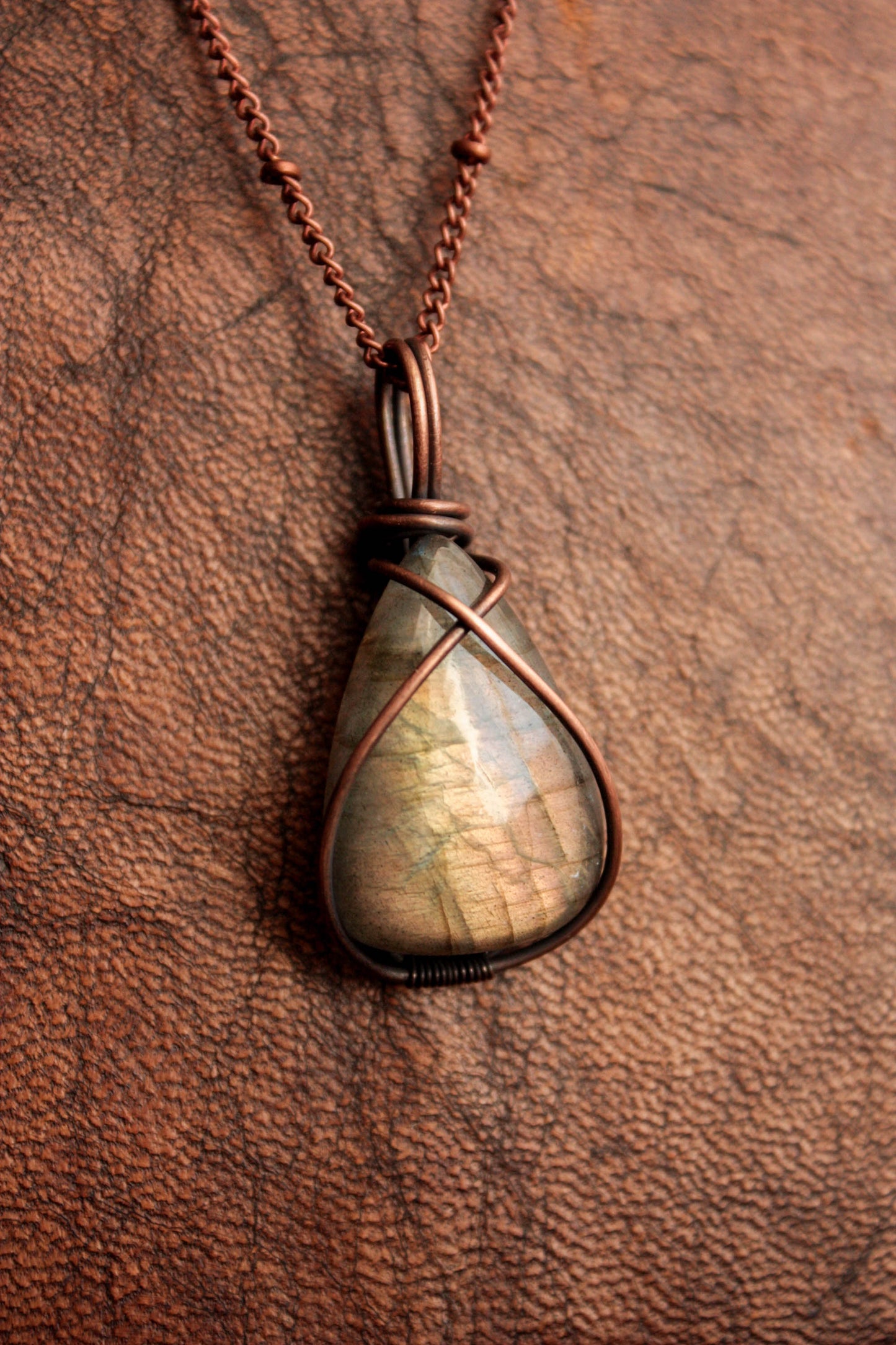 Orange Labradorite Pendants
