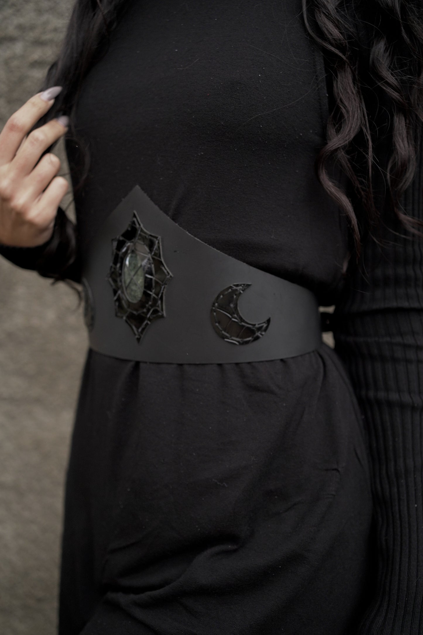 Moon Phases Prehnite Belt
