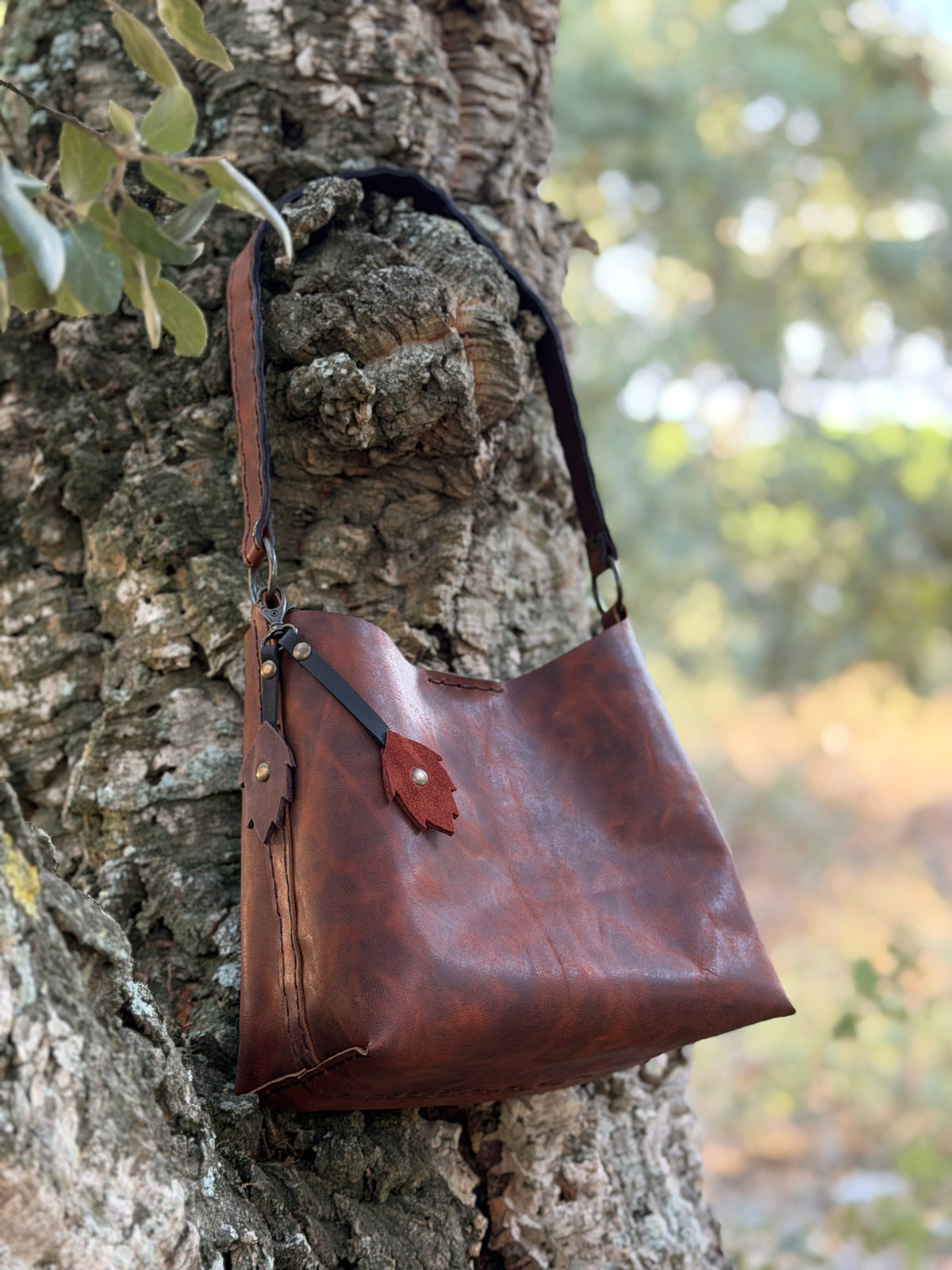 The Rowan Leather Bag — Autumn Chestnut