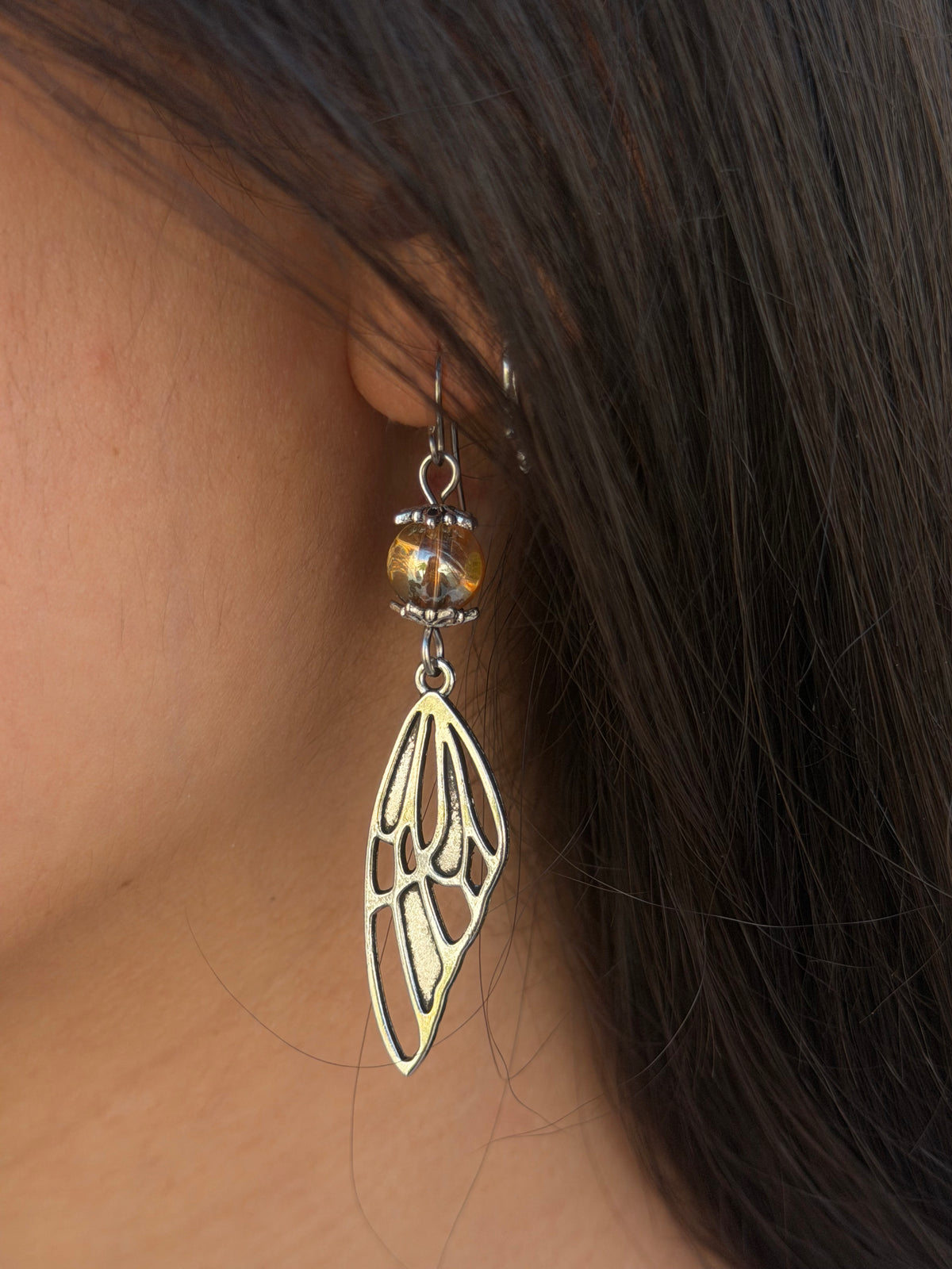 Autumn Fae Wing Earrings