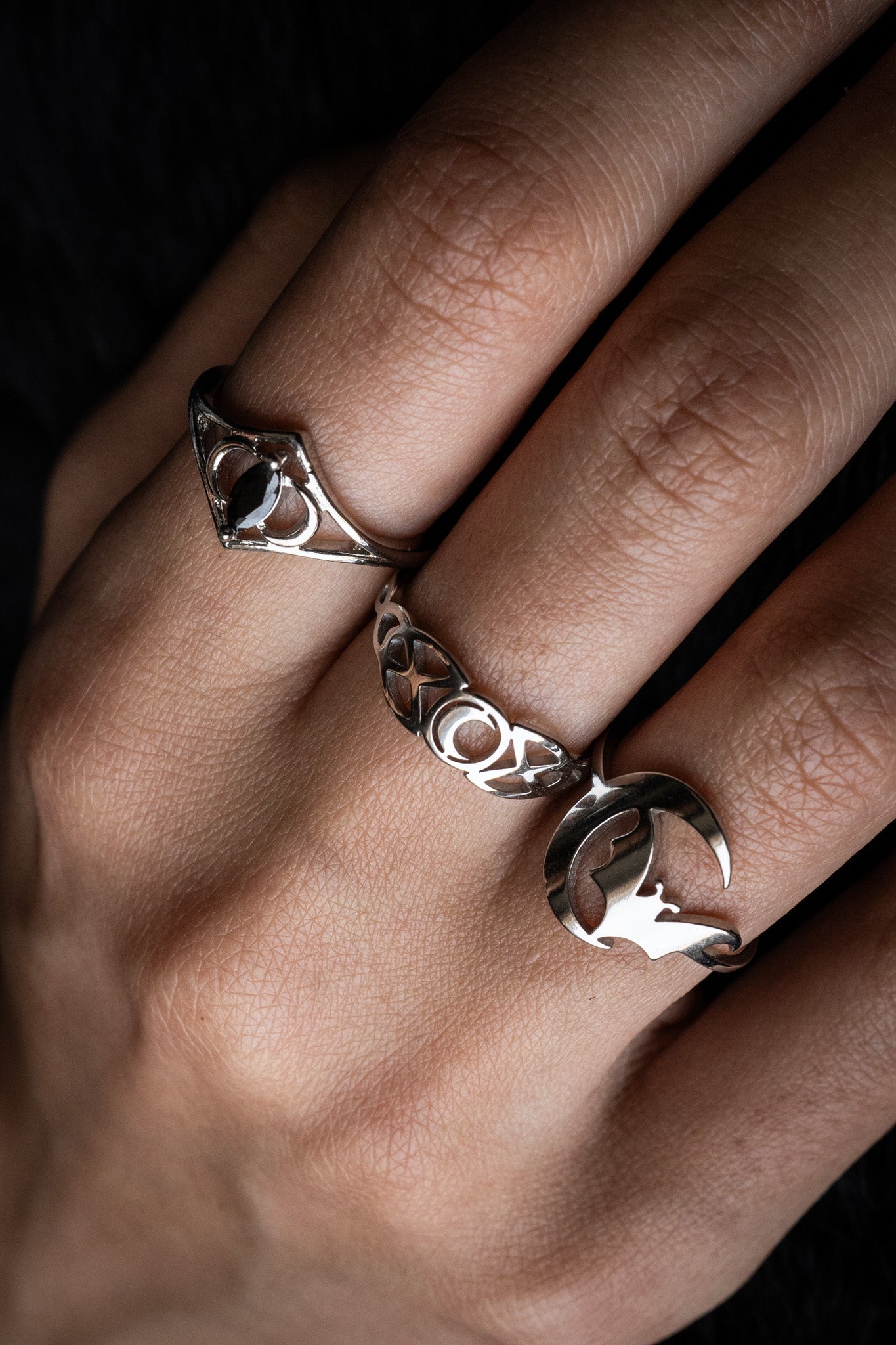 Moon Ring Set