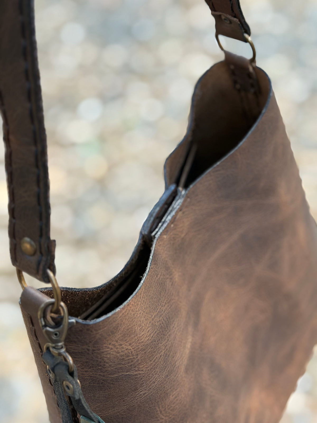 The Rowan Leather Bag — Dark Oak
