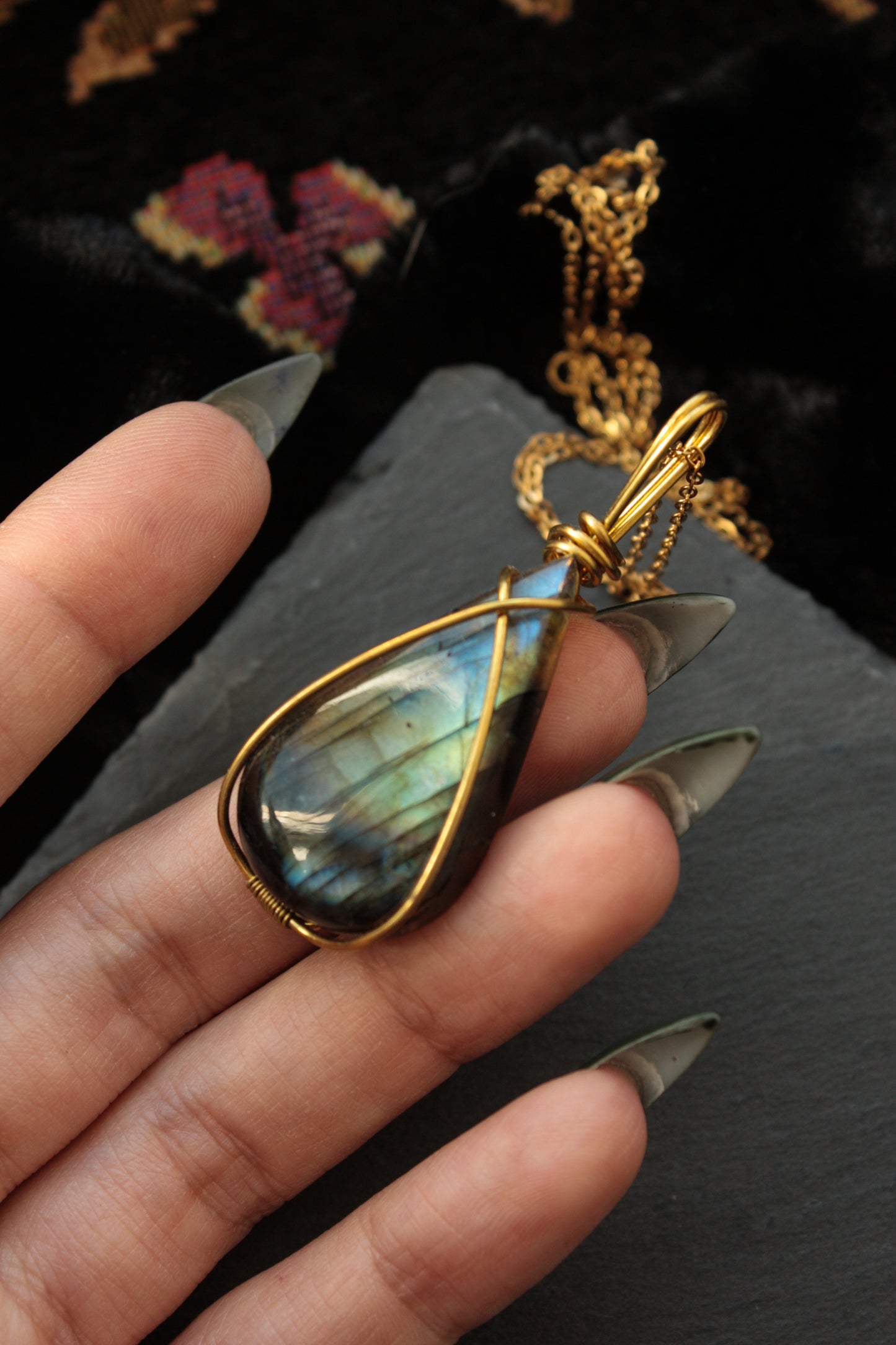 Rainbow Labradorite Pendants