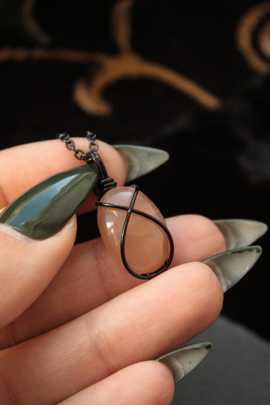 Peach Moonstone Pendant