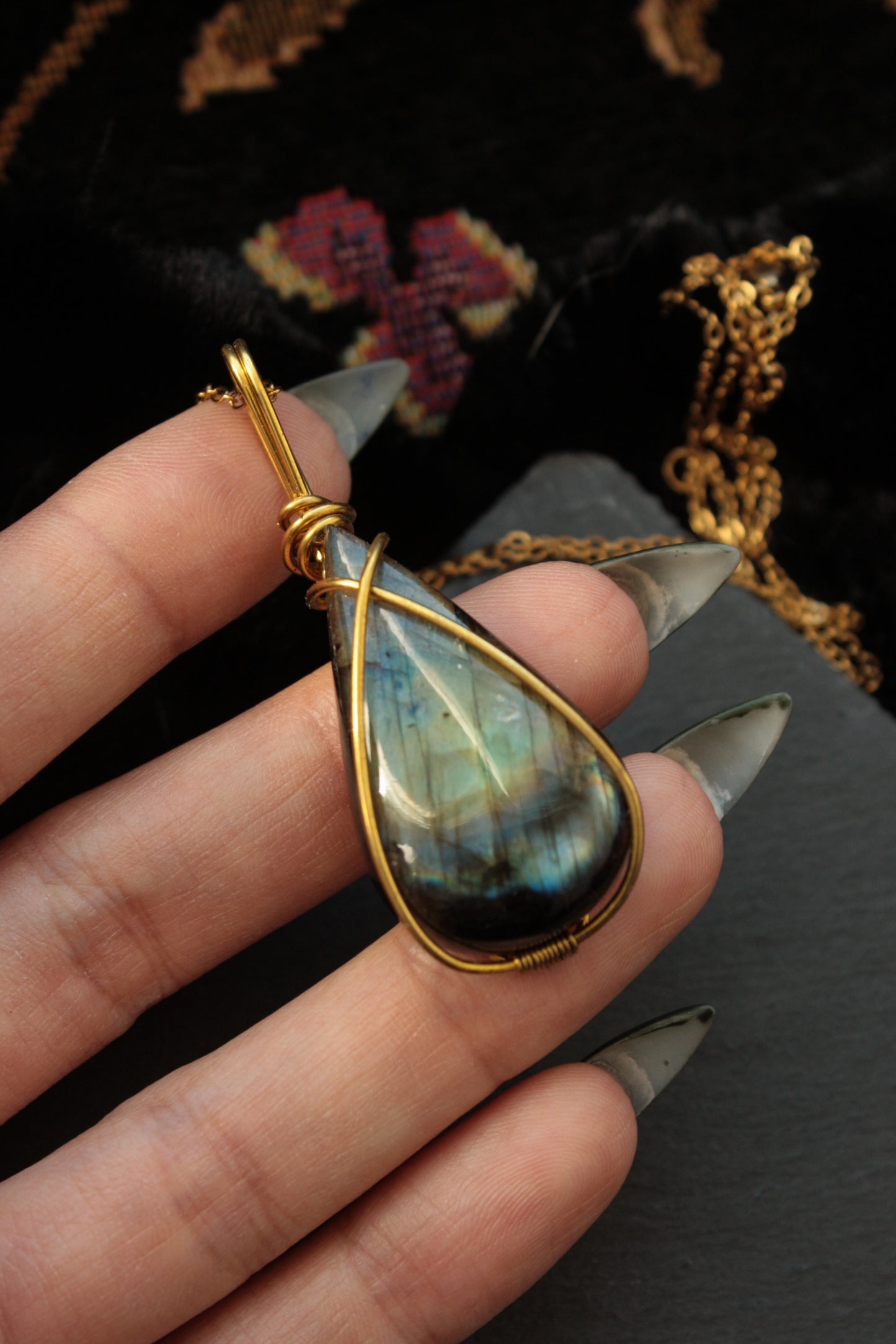 Rainbow Labradorite Pendants