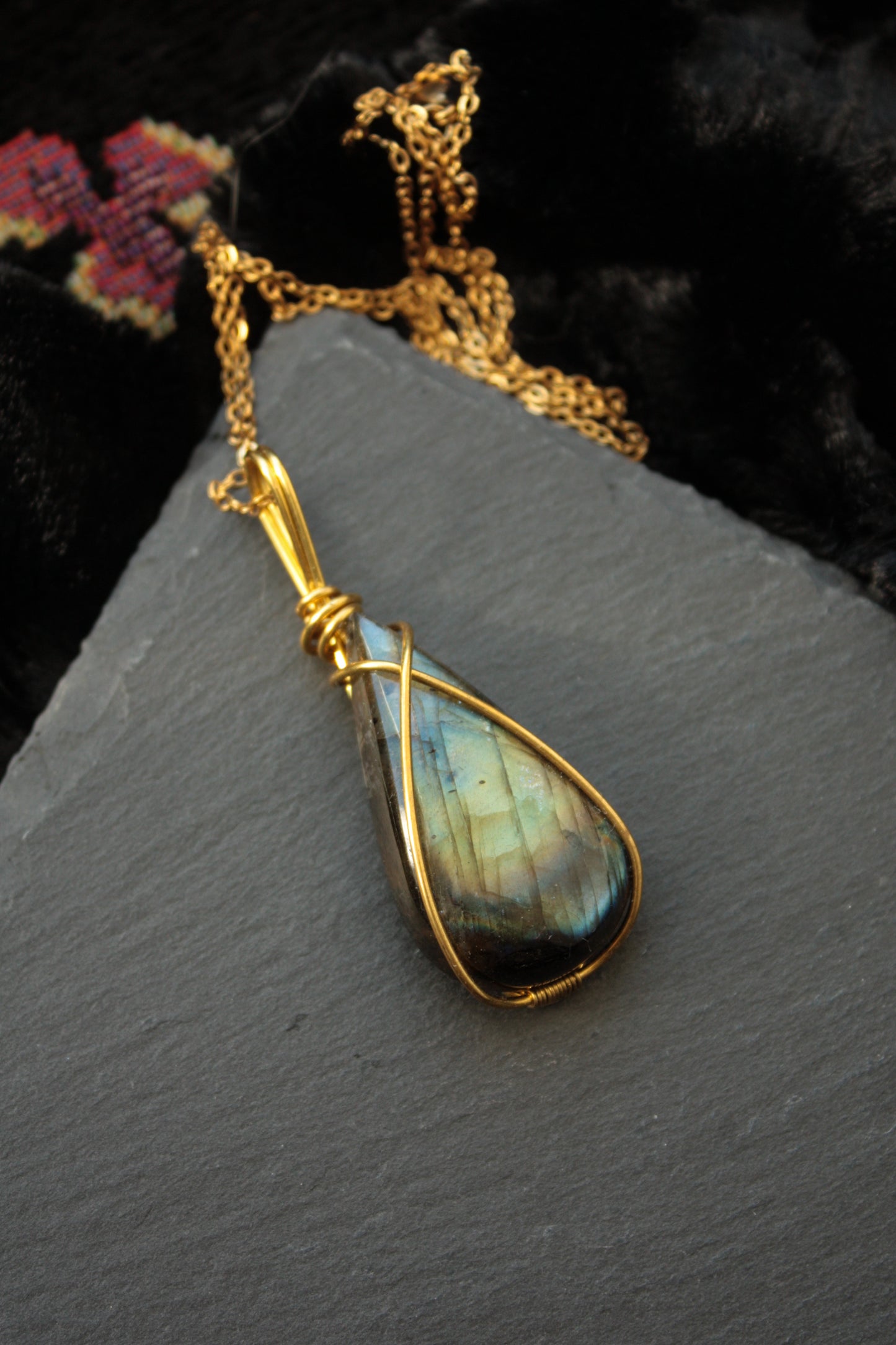Rainbow Labradorite Pendants