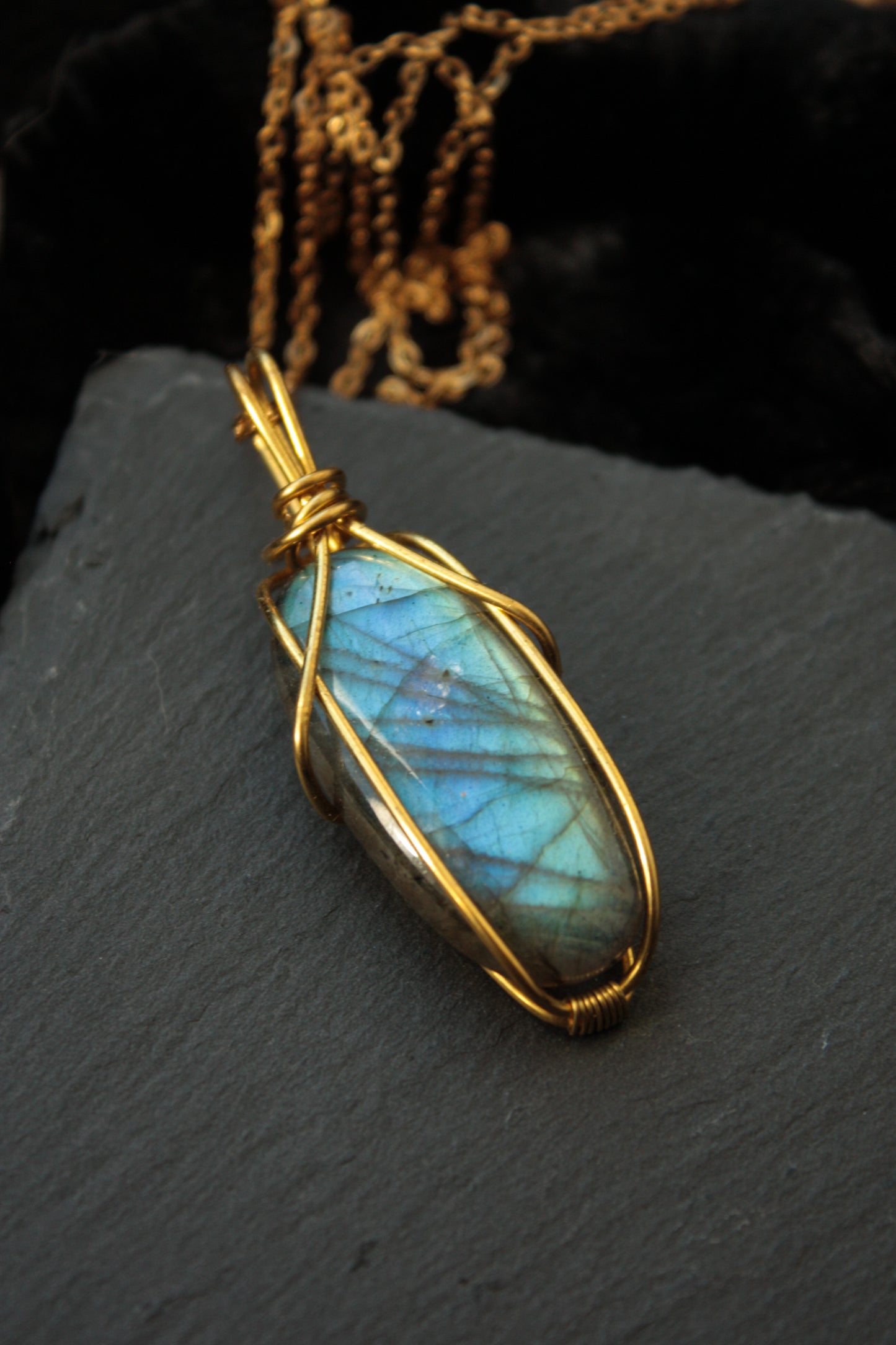 Light Blue Labradorite Pendant