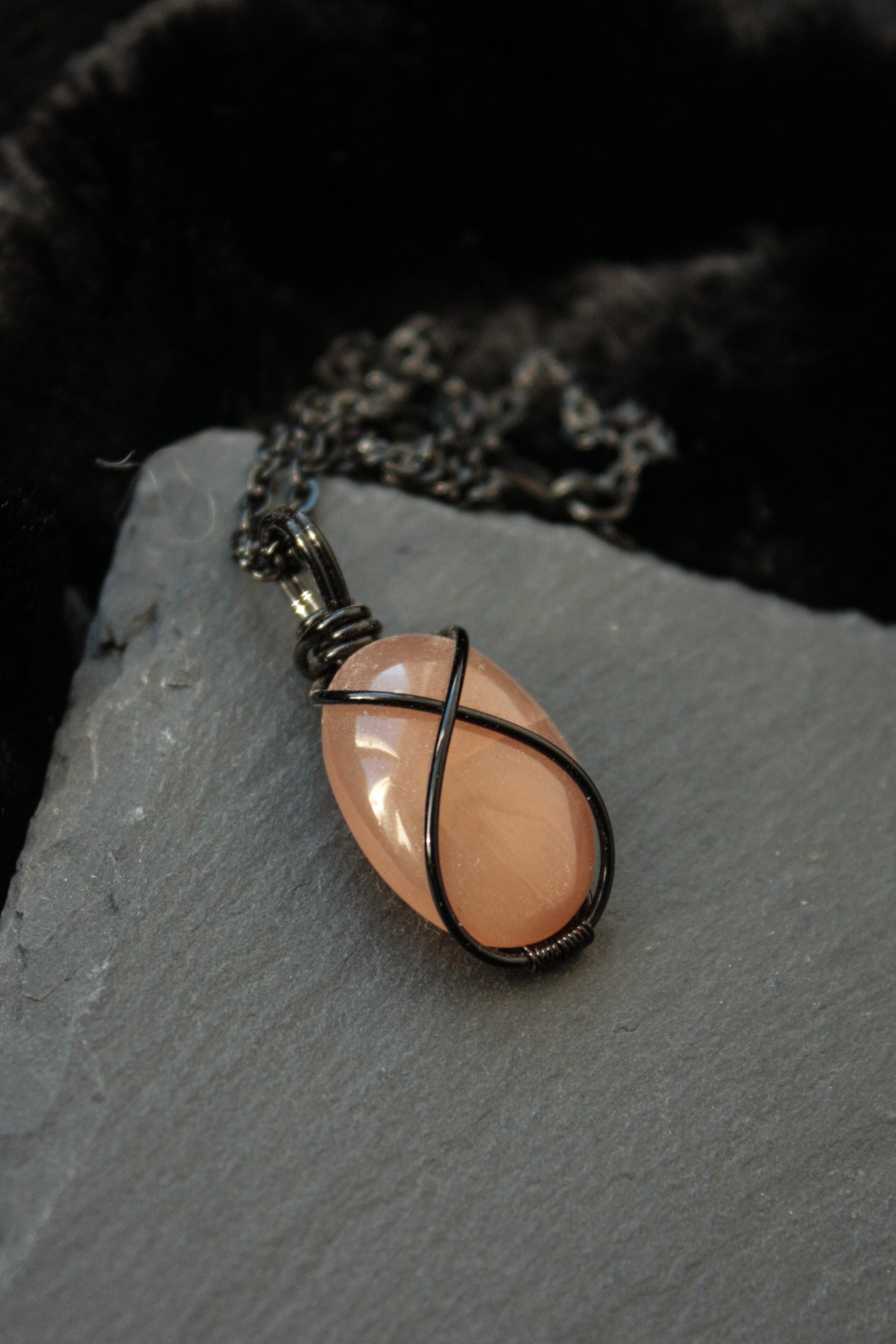 Peach Moonstone Pendant