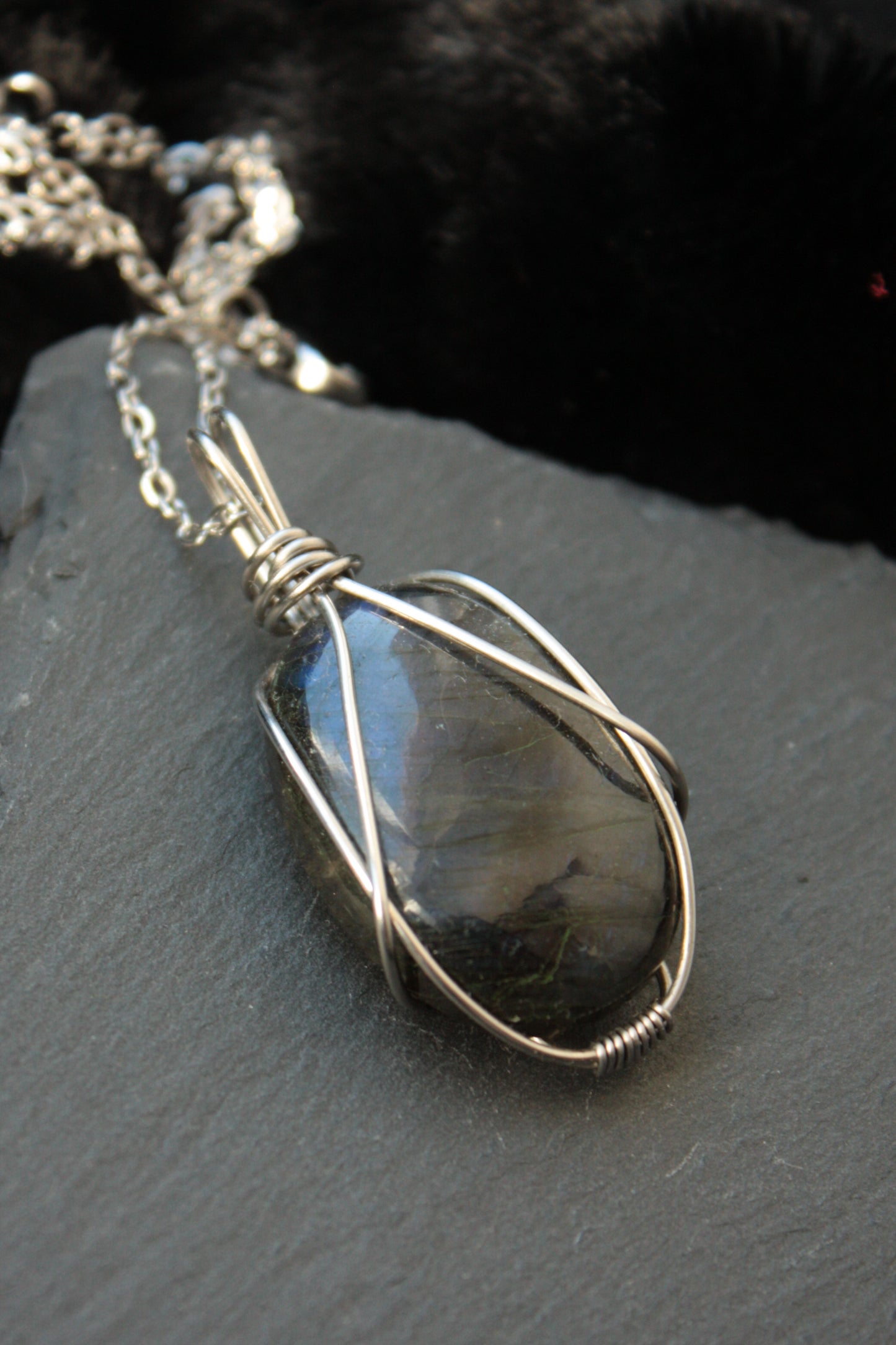 Deep Blue Labradorite Pendant